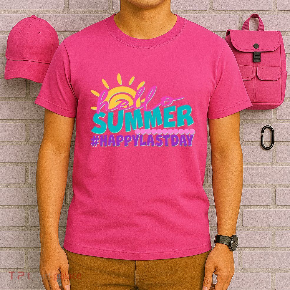 Cute Hello Summer #Happy Last Day T-Shirt