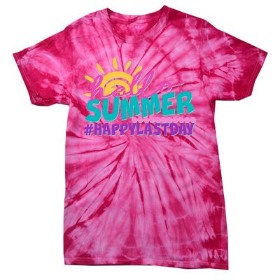 Cute Hello Summer #Happy Last Day Tie-Dye T-Shirt