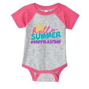 Cute Hello Summer #Happy Last Day Infant Baby Jersey Bodysuit