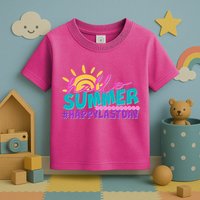 Cute Hello Summer #Happy Last Day Toddler T-Shirt