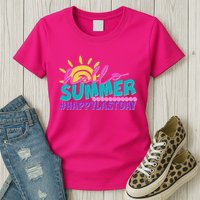 Cute Hello Summer #Happy Last Day Womens T-Shirt