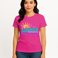 Cute Hello Summer #Happy Last Day Womens T-Shirt