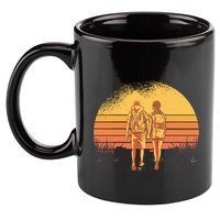 Couple Hiking Sunset 11oz C Handle Ceramic Mug