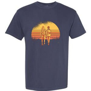 Couple Hiking Sunset Garment-Dyed Heavyweight T-Shirt