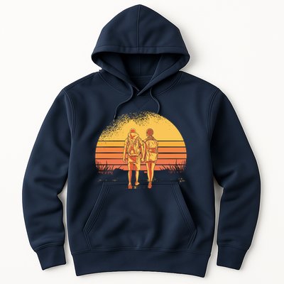 Couple Hiking Sunset Hoodie