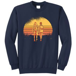 Couple Hiking Sunset Sweatshirt