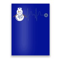 Christmas Heartbeat Stethoscope Snow Nurse Christmas Gift Poster