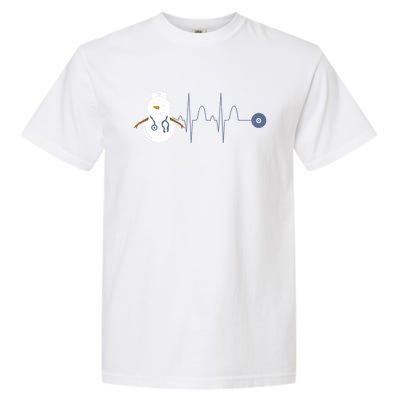 Christmas Heartbeat Stethoscope Snow Nurse Christmas Gift Garment-Dyed Heavyweight T-Shirt