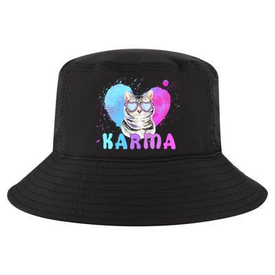 Cat Heart Shape Funny Gifts For Karma Cool Comfort Performance Bucket Hat