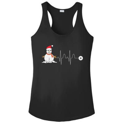 Christmas Heartbeat Stethoscope Snow Nurse Christmas Gift Ladies PosiCharge Competitor Racerback Tank