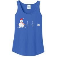 Christmas Heartbeat Stethoscope Snow Nurse Christmas Gift Ladies Essential Tank