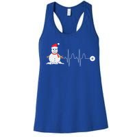 Christmas Heartbeat Stethoscope Snow Nurse Christmas Gift Women's Racerback Tank