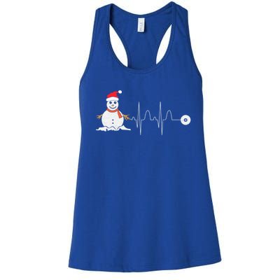 Christmas Heartbeat Stethoscope Snow Nurse Christmas Gift Women's Racerback Tank