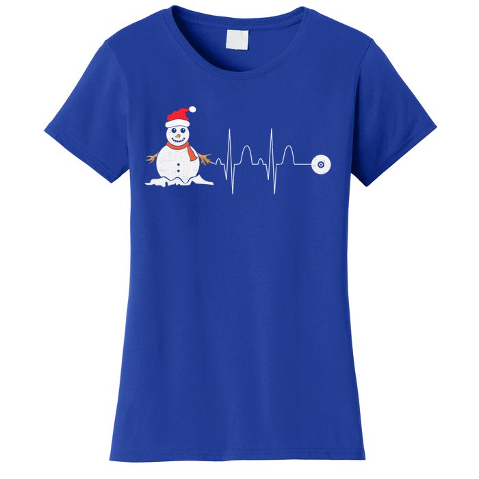 Christmas Heartbeat Stethoscope Snow Nurse Christmas Gift Women's T-Shirt