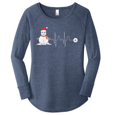 Christmas Heartbeat Stethoscope Snow Nurse Christmas Gift Women's Perfect Tri Tunic Long Sleeve Shirt