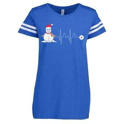 Christmas Heartbeat Stethoscope Snow Nurse Christmas Gift Enza Ladies Jersey Football T-Shirt