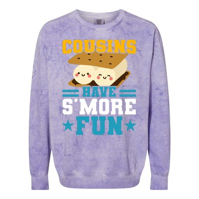 Cousins Have S&39;more Fun Best Cousin Colorblast Crewneck Sweatshirt