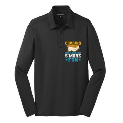 Cousins Have S&39;more Fun Best Cousin Silk Touch Performance Long Sleeve Polo