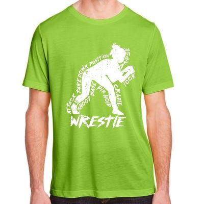 Cute High School Wrestling Gift For Mom Dad Gift For Girls Wrestling Gift Adult ChromaSoft Performance T-Shirt