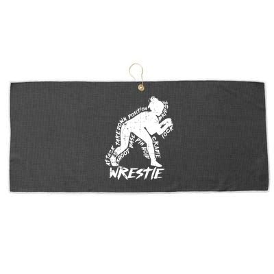 Cute High School Wrestling Gift For Mom Dad Gift For Girls Wrestling Gift Large Microfiber Waffle Golf Towel