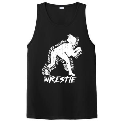 Cute High School Wrestling Gift For Mom Dad Gift For Girls Wrestling Gift PosiCharge Competitor Tank