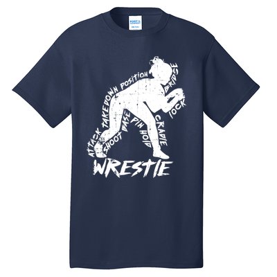 Cute High School Wrestling Gift For Mom Dad Gift For Girls Wrestling Gift Tall T-Shirt