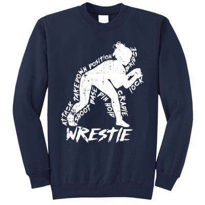 Cute High School Wrestling Gift For Mom Dad Gift For Girls Wrestling Gift Tall Sweatshirt