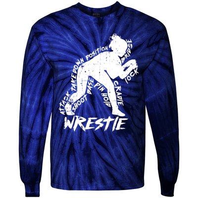 Cute High School Wrestling Gift For Mom Dad Gift For Girls Wrestling Gift Tie-Dye Long Sleeve Shirt