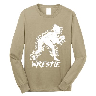 Cute High School Wrestling Gift For Mom Dad Gift For Girls Wrestling Gift Long Sleeve Shirt