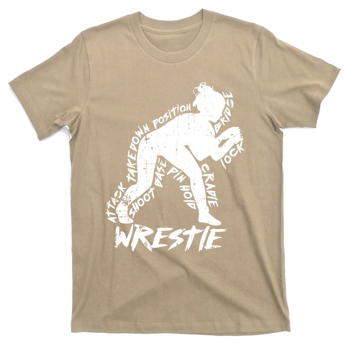 Cute High School Wrestling Gift For Mom Dad Gift For Girls Wrestling Gift T-Shirt