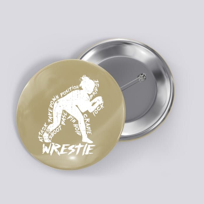 Cute High School Wrestling Gift For Mom Dad Gift For Girls Wrestling Gift Button