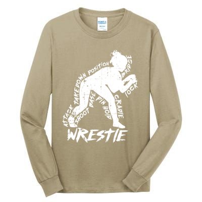 Cute High School Wrestling Gift For Mom Dad Gift For Girls Wrestling Gift Tall Long Sleeve T-Shirt