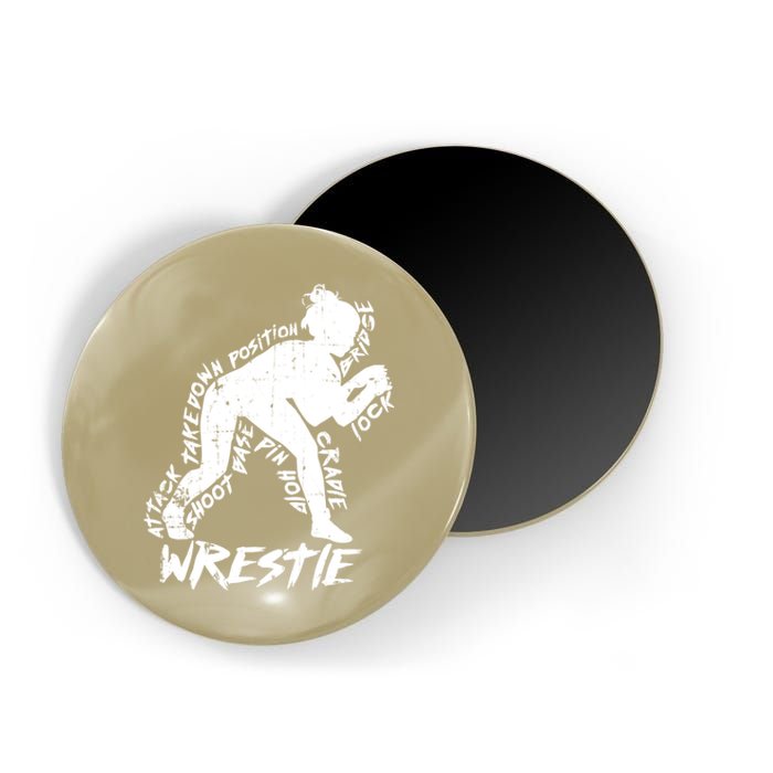 Cute High School Wrestling Gift For Mom Dad Gift For Girls Wrestling Gift Magnet