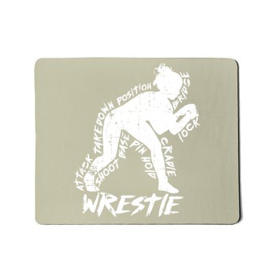 Cute High School Wrestling Gift For Mom Dad Gift For Girls Wrestling Gift Mousepad