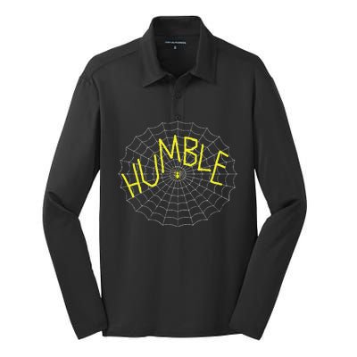 CharlotteS Humble Spider Web Silk Touch Performance Long Sleeve Polo