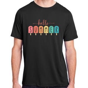 Colorful Hello Summer Popsicle Graphic Adult ChromaSoft Performance T-Shirt