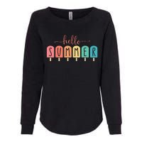 Colorful Hello Summer Popsicle Graphic Womens California Wash Sweatshirt