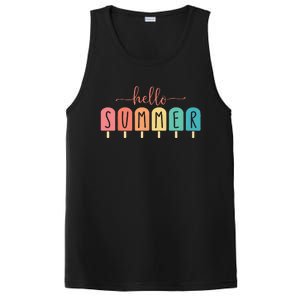 Colorful Hello Summer Popsicle Graphic PosiCharge Competitor Tank