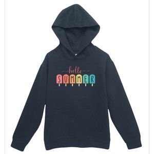 Colorful Hello Summer Popsicle Graphic Urban Pullover Hoodie