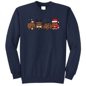 Christmas Holiday Santa Claus Xmas Rhino Tall Sweatshirt