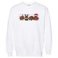 Christmas Holiday Santa Claus Xmas Rhino Garment-Dyed Sweatshirt