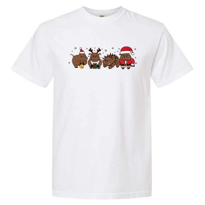 Christmas Holiday Santa Claus Xmas Rhino Garment-Dyed Heavyweight T-Shirt