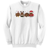 Christmas Holiday Santa Claus Xmas Rhino Sweatshirt