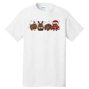 Christmas Holiday Santa Claus Xmas Rhino Tall T-Shirt