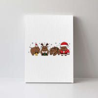 Christmas Holiday Santa Claus Xmas Rhino Canvas