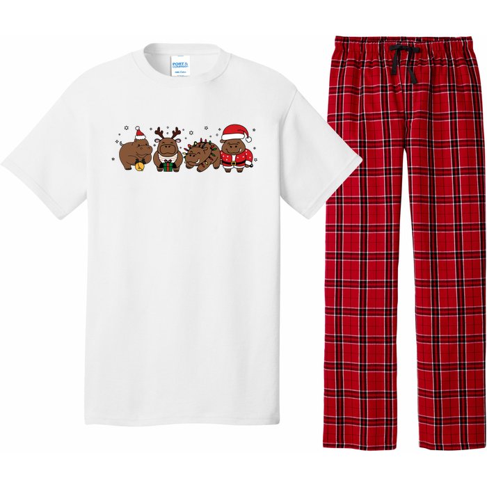 Christmas Holiday Santa Claus Xmas Rhino Pajama Set