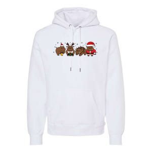 Christmas Holiday Santa Claus Xmas Rhino Premium Hoodie