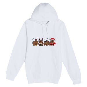 Christmas Holiday Santa Claus Xmas Rhino Premium Pullover Hoodie