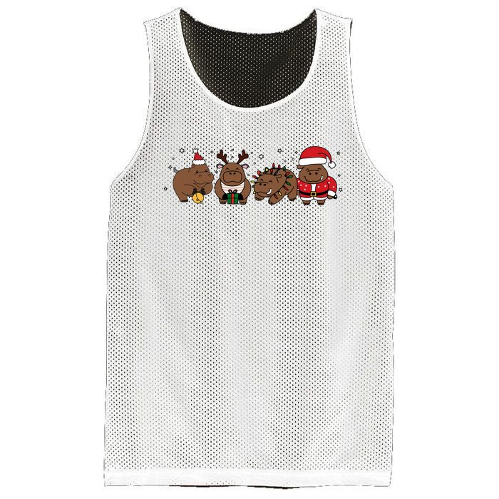 Christmas Holiday Santa Claus Xmas Rhino Mesh Reversible Basketball Jersey Tank