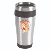 Cute Hello Spring Flower Fox 16oz Travel Tumbler